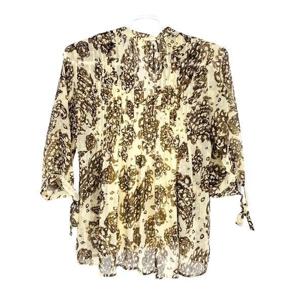 Coldwater‎ Creek Blouse Size Petite Small Geometric Print With Cami Top - Picture 8 of 8